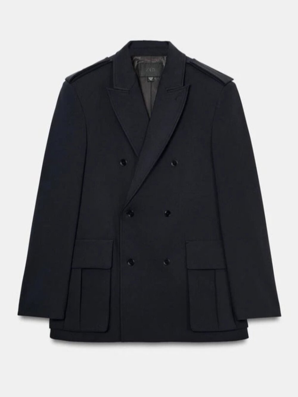 ZARA OVERSIZE BLAZER WITH MAXI POCKETS, DARK NAVY, M-L 1255/794